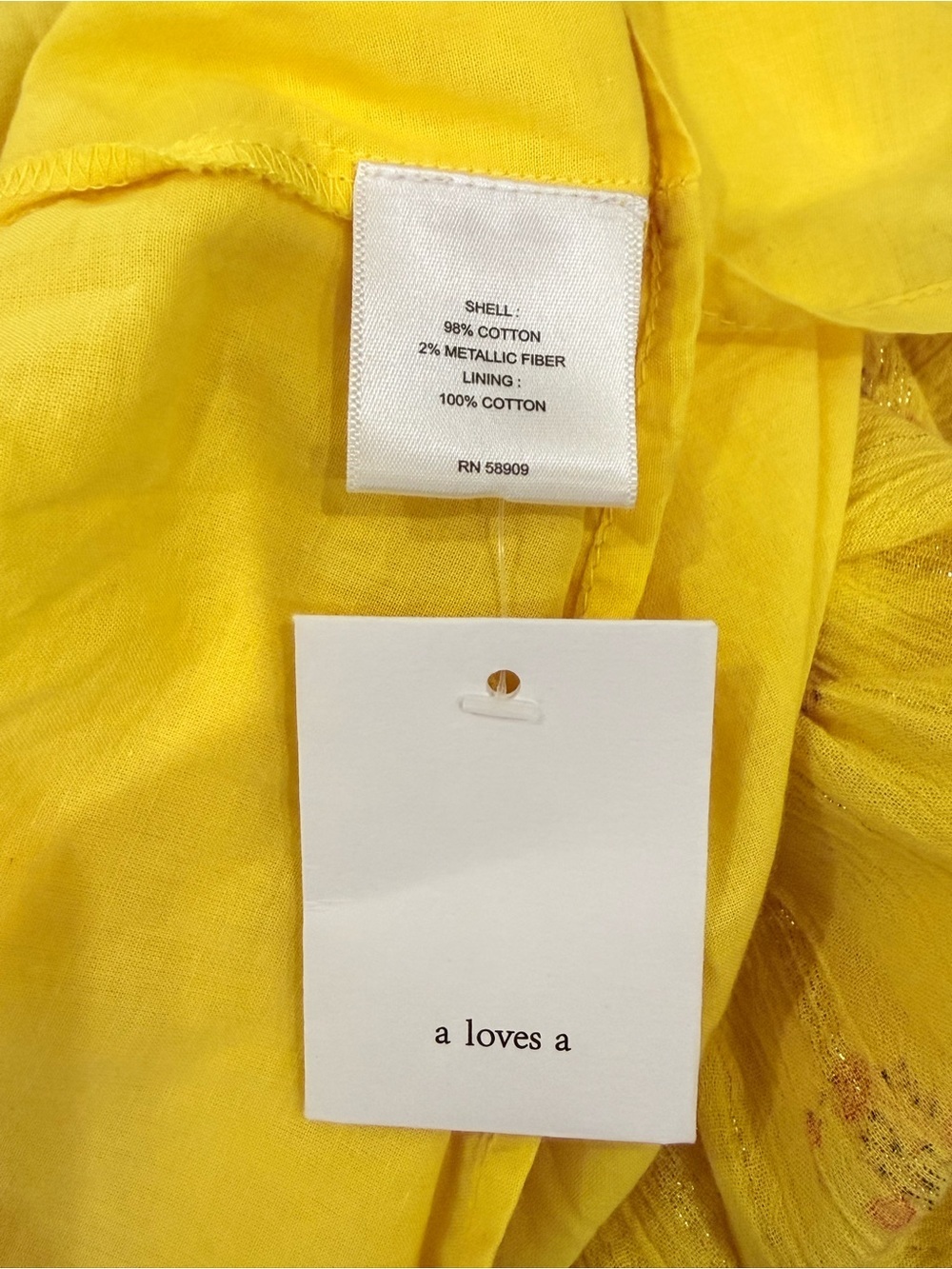 A loves A Daisy Yellow Floral Metallic V-Neck Ruffle Sleeve Tiered Maxi Dress - Picture 11 of 12
